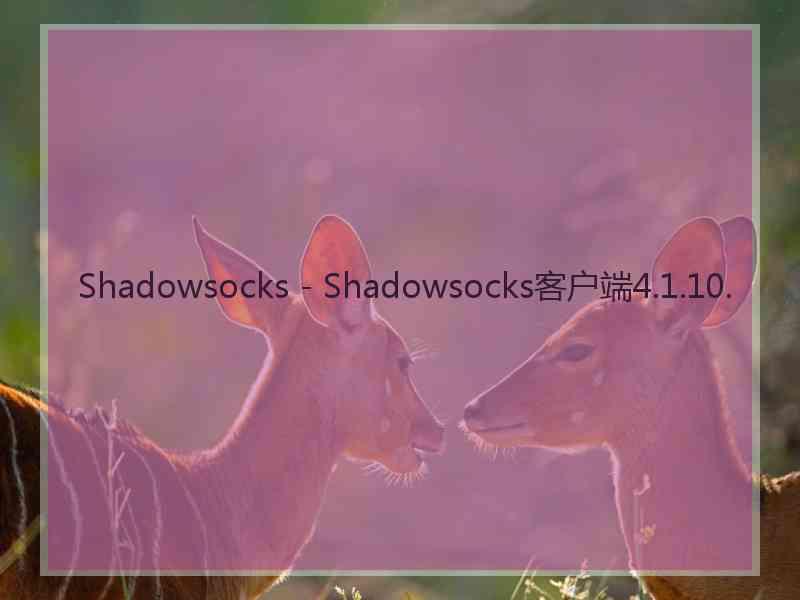 Shadowsocks - Shadowsocks客户端4.1.10.