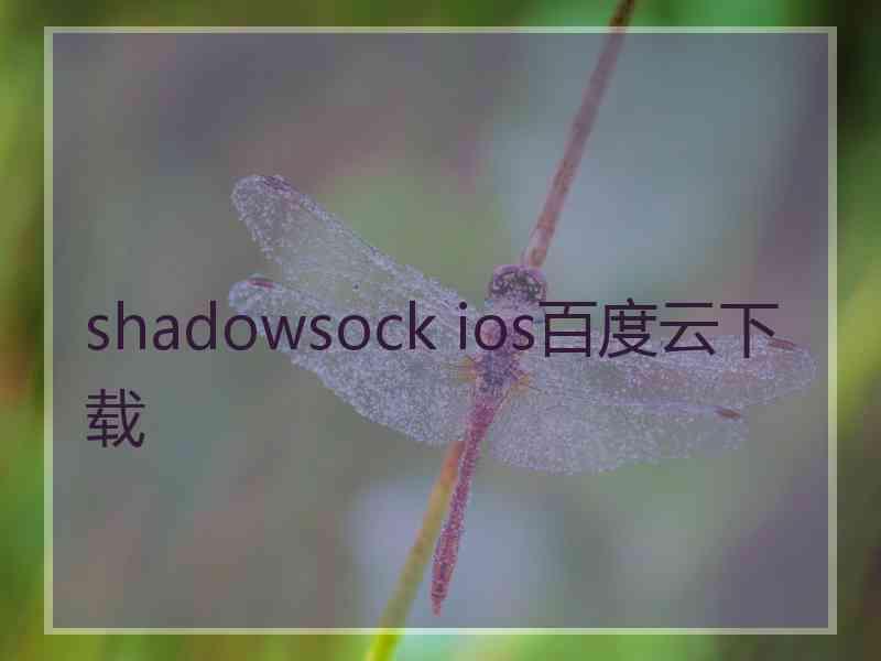 shadowsock ios百度云下载