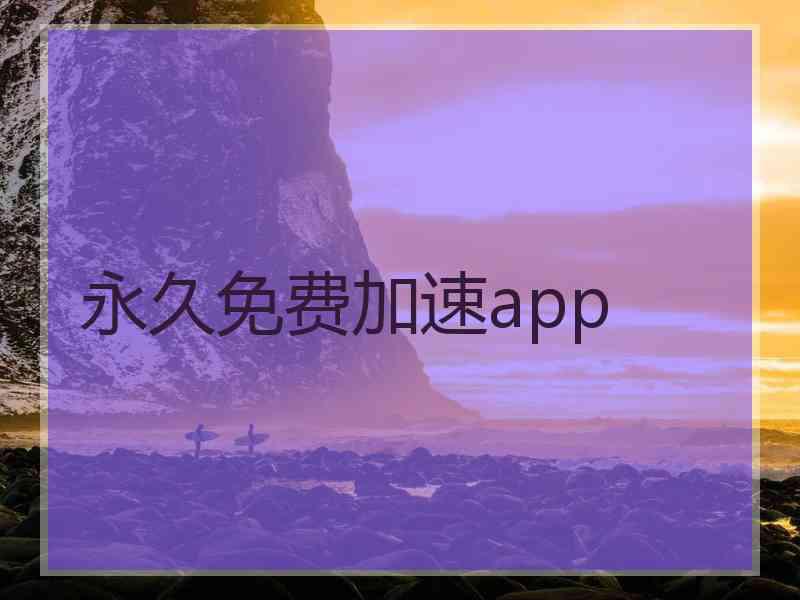 永久免费加速app