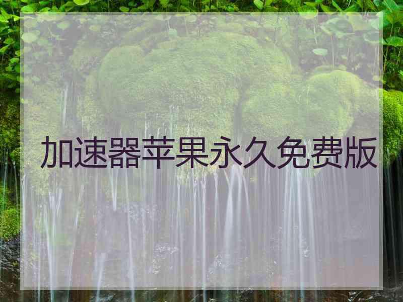 加速器苹果永久免费版