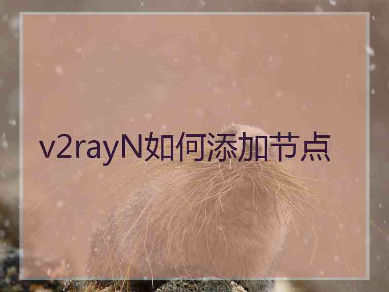 v2rayN如何添加节点