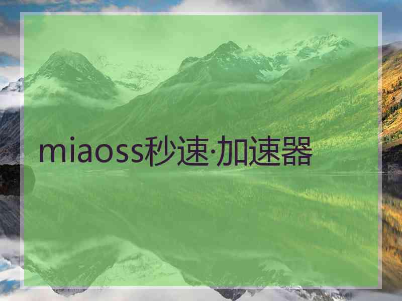 miaoss秒速·加速器