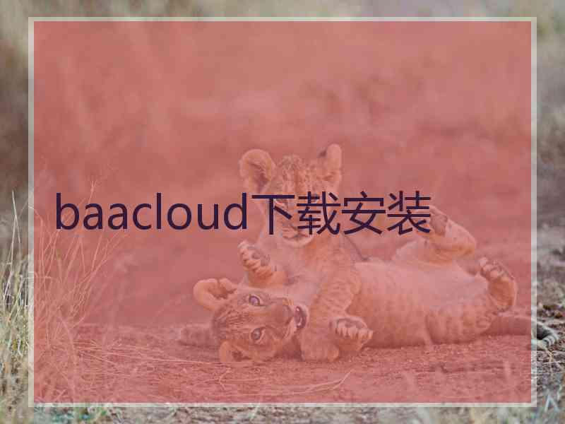 baacloud下载安装