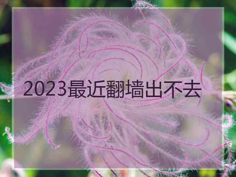 2023最近翻墙出不去