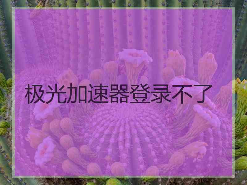 极光加速器登录不了