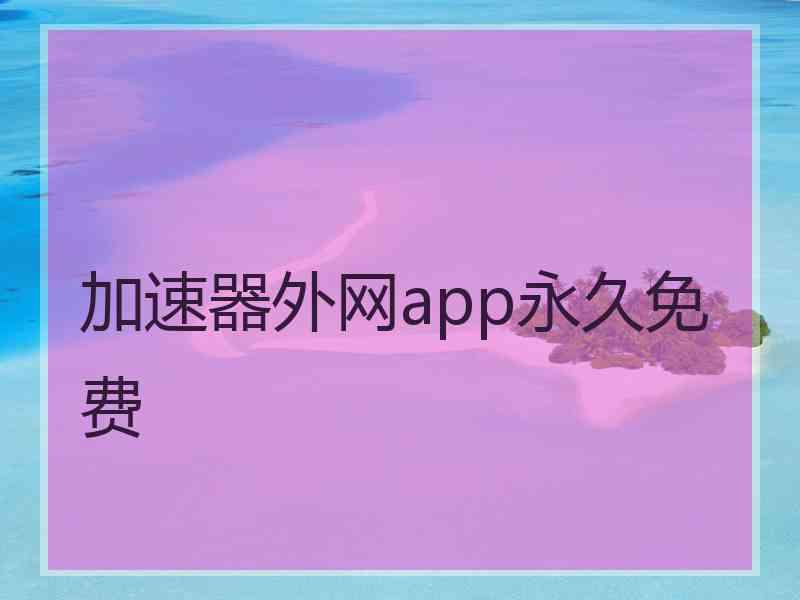 加速器外网app永久免费