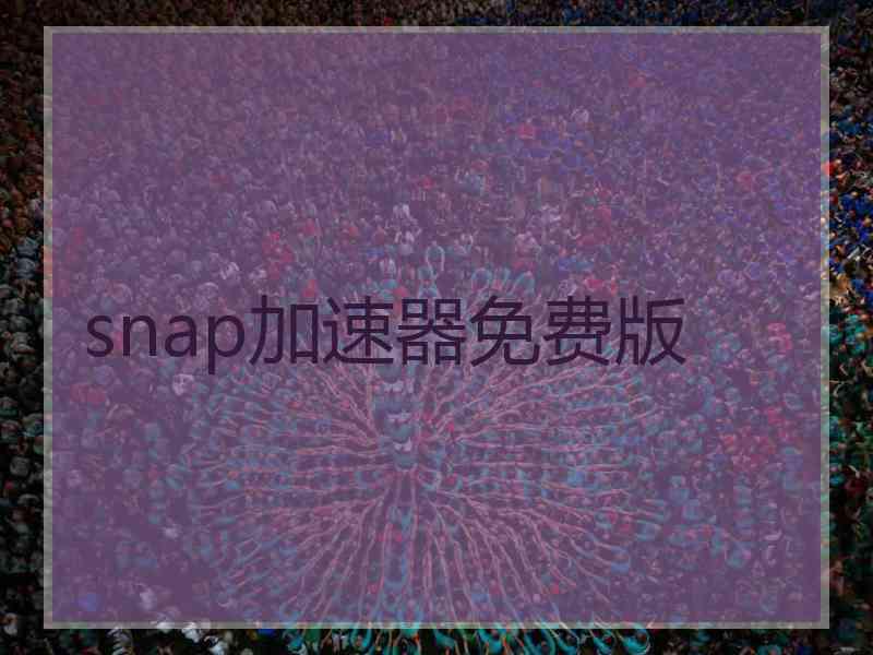 snap加速器免费版