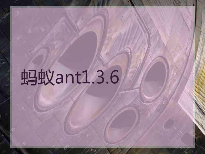 蚂蚁ant1.3.6