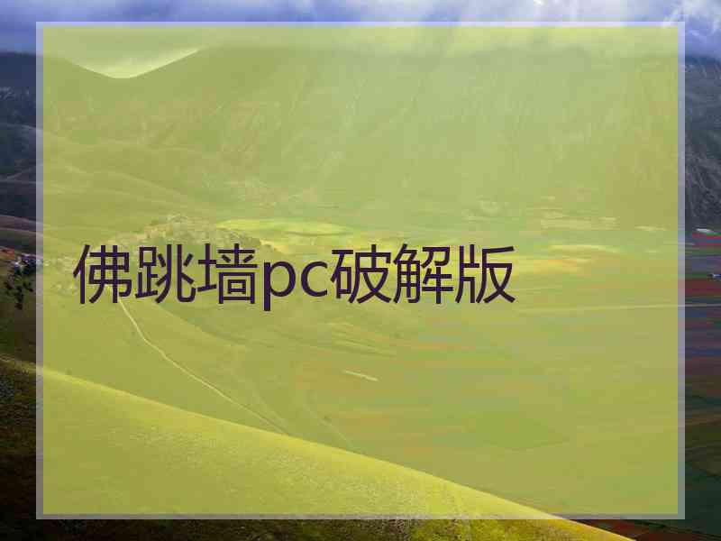 佛跳墙pc破解版