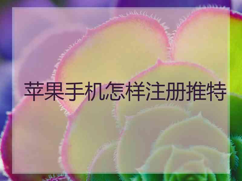 苹果手机怎样注册推特