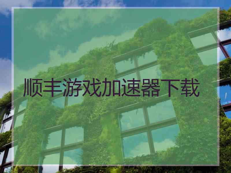 顺丰游戏加速器下载