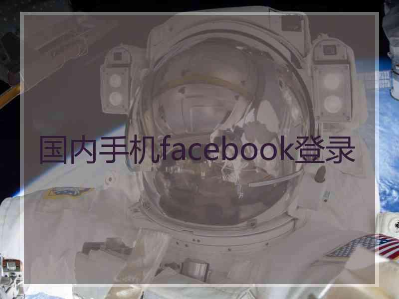 国内手机facebook登录