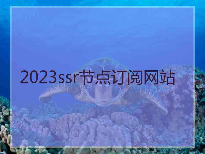 2023ssr节点订阅网站