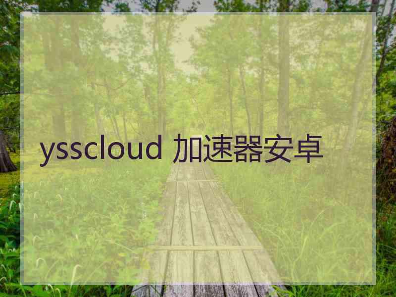 ysscloud 加速器安卓