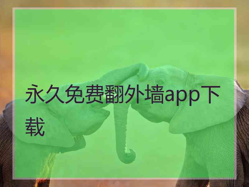 永久免费翻外墙app下载