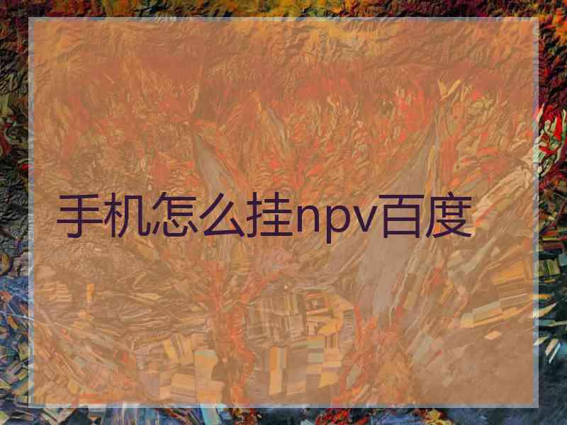 手机怎么挂npv百度