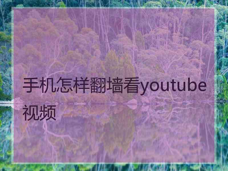 手机怎样翻墙看youtube视频