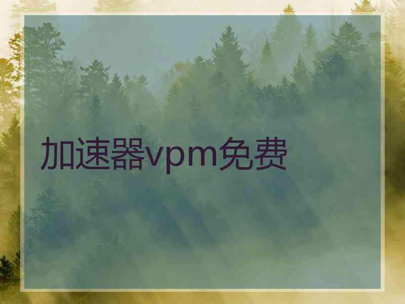 加速器vpm免费