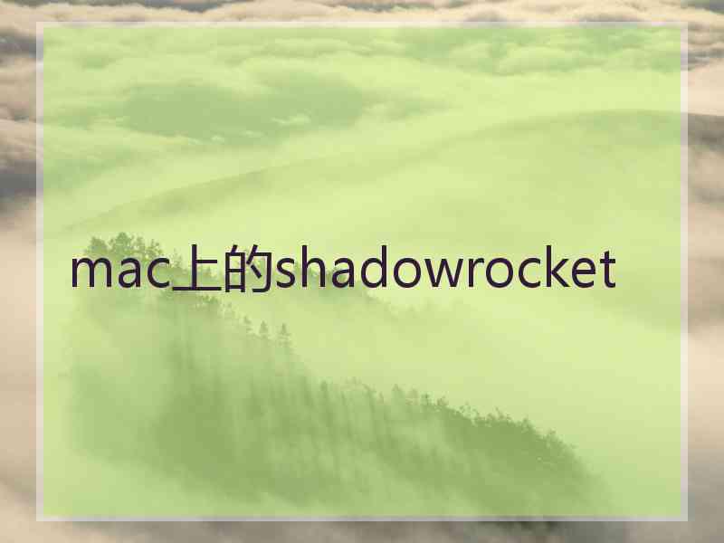 mac上的shadowrocket