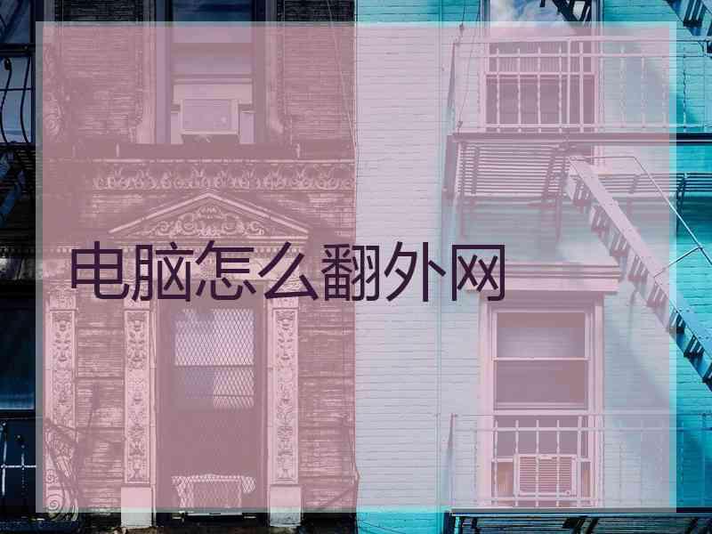 电脑怎么翻外网