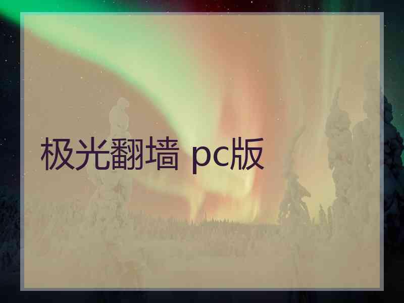 极光翻墙 pc版