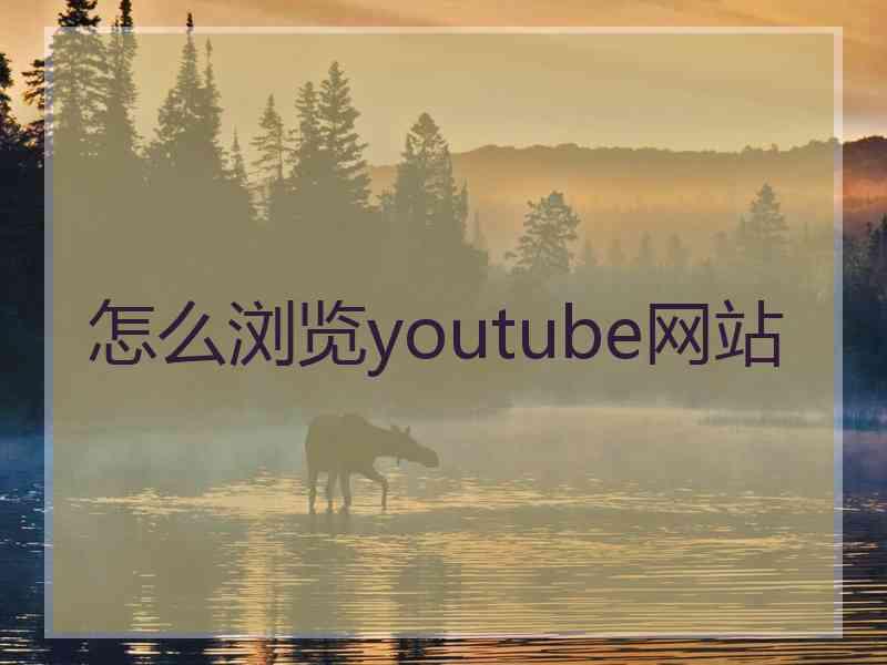 怎么浏览youtube网站