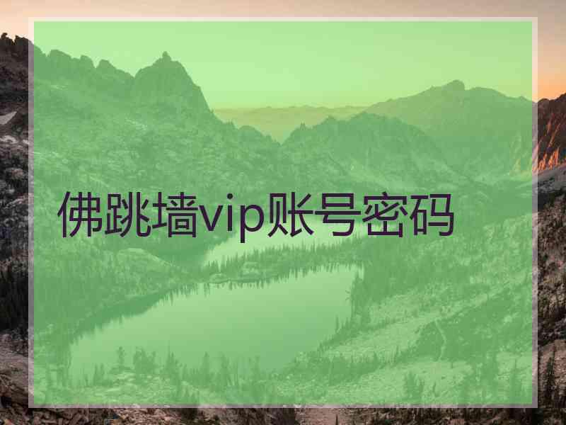 佛跳墙vip账号密码