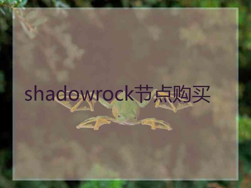 shadowrock节点购买