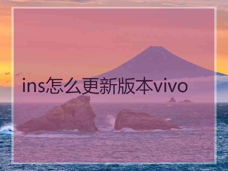 ins怎么更新版本vivo