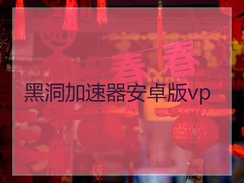 黑洞加速器安卓版vp