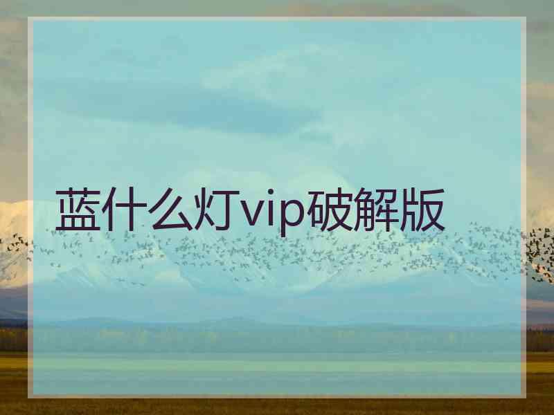 蓝什么灯vip破解版