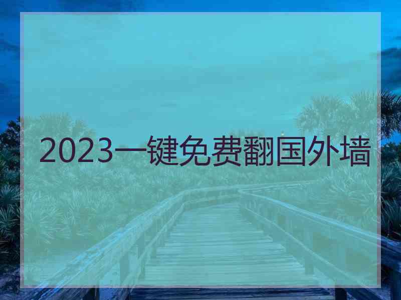 2023一键免费翻国外墙