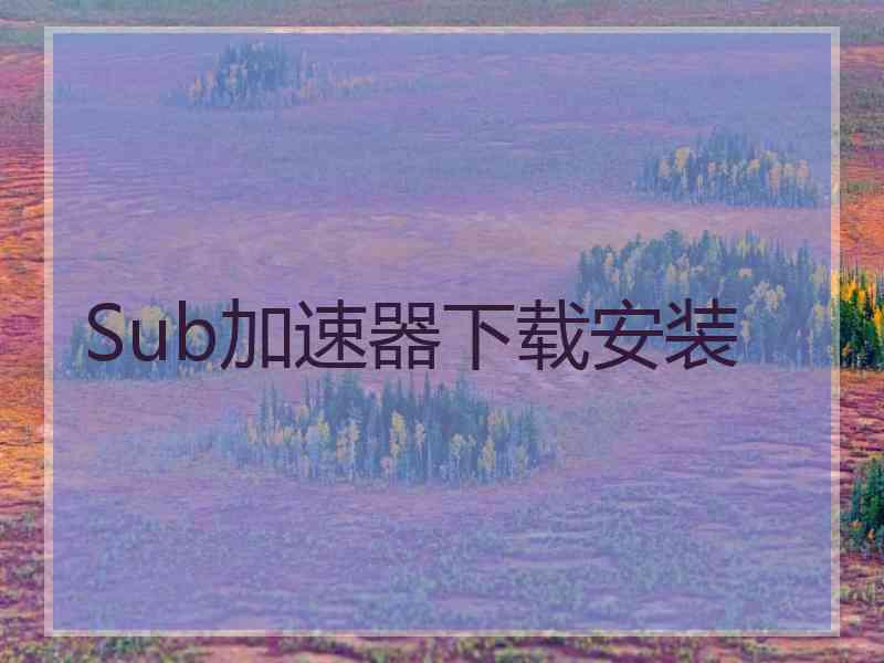 Sub加速器下载安装