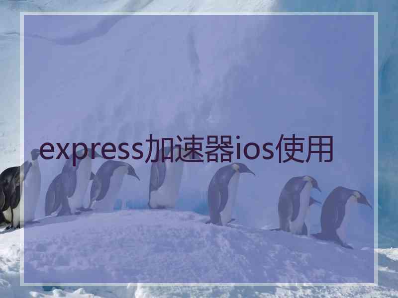 express加速器ios使用